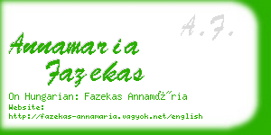 annamaria fazekas business card